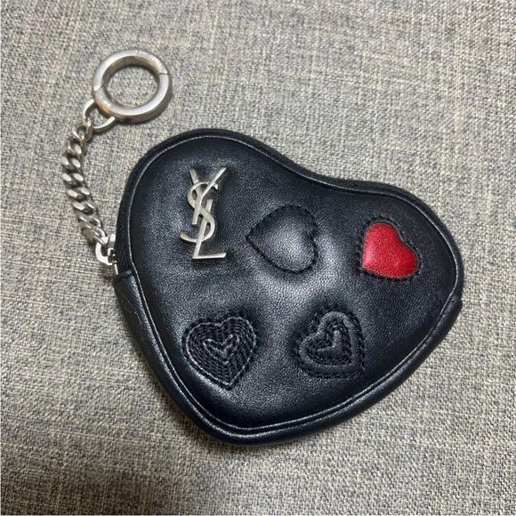 Saint Laurent Handbags - Saint Laurent Black Leather Coin Purse